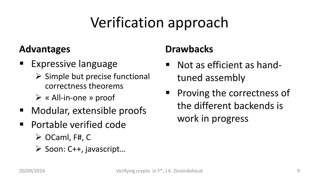 verification approach