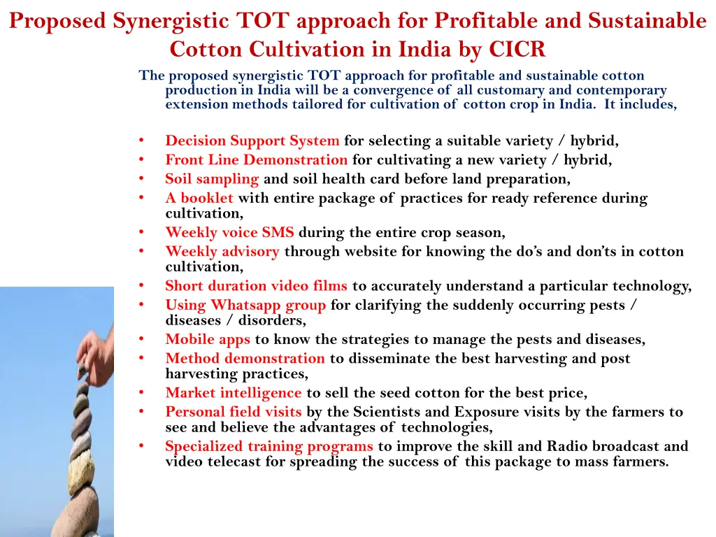 proposed synergistic tot approach for profitable