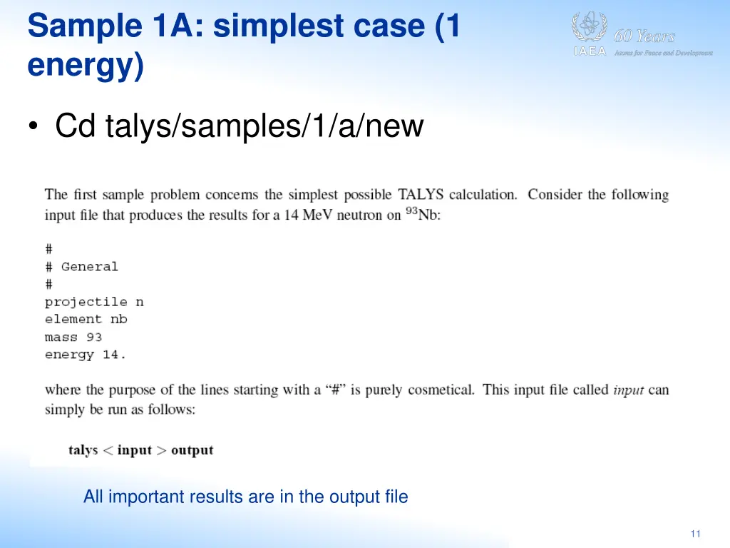 sample 1a simplest case 1 energy