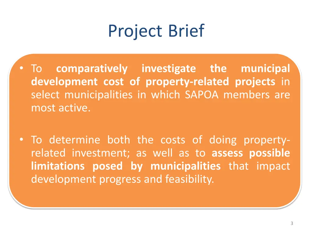 project brief