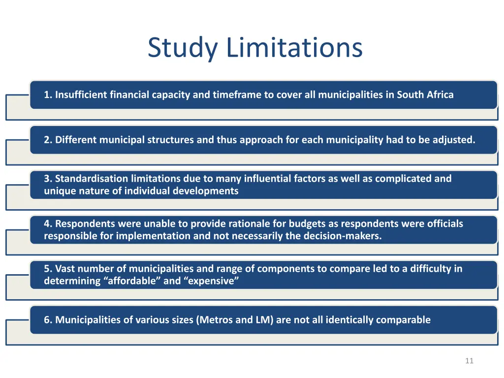 study limitations