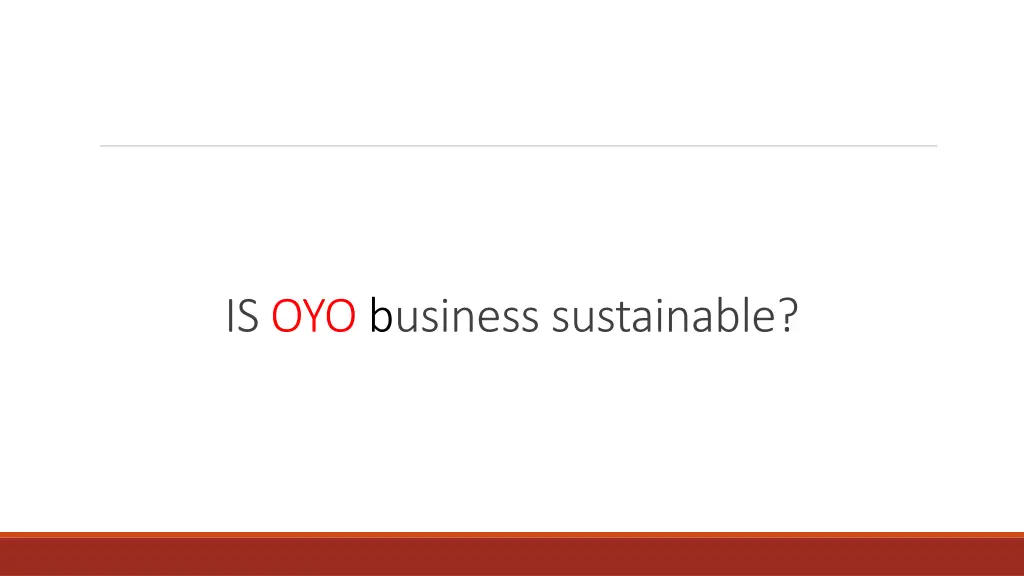 is oyo business sustainable