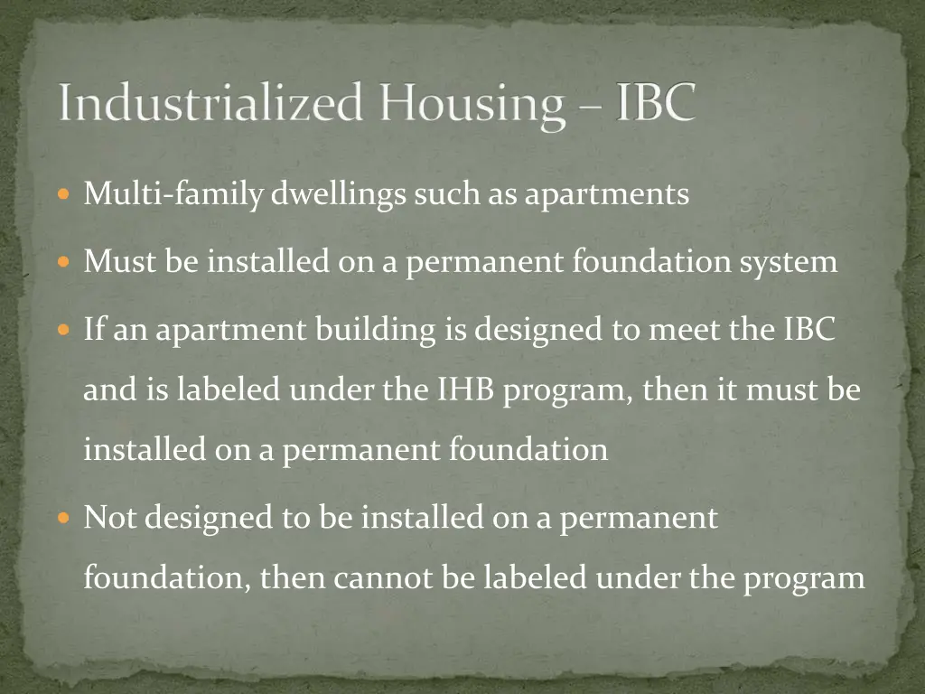 industrialized housing ibc