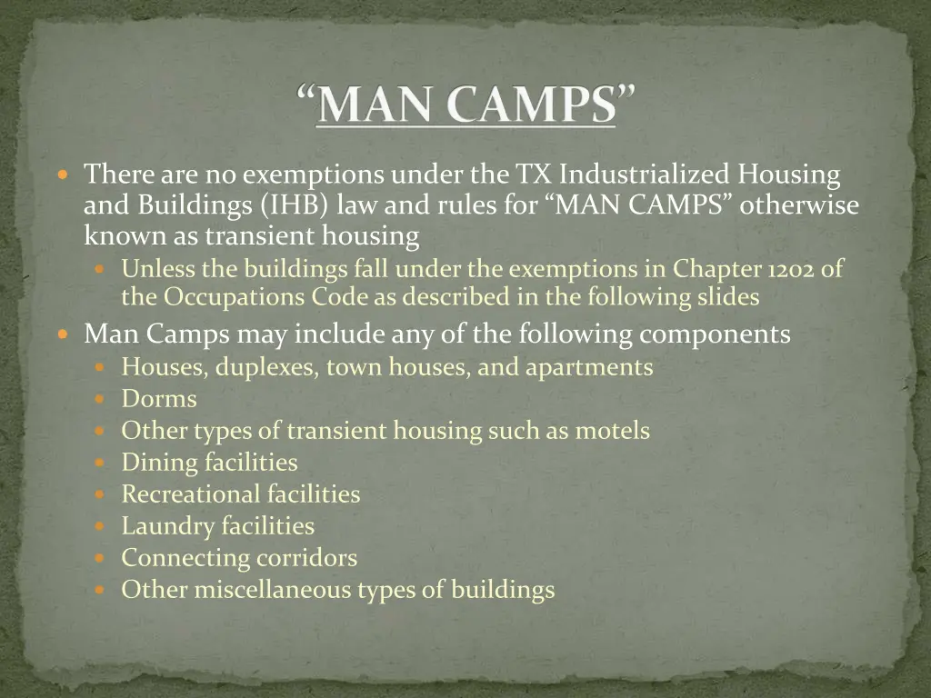 man camps