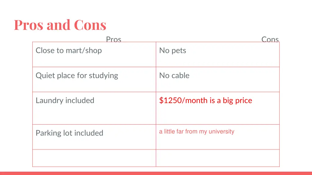 pros and cons