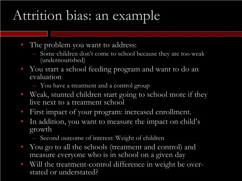 attrition bias an example