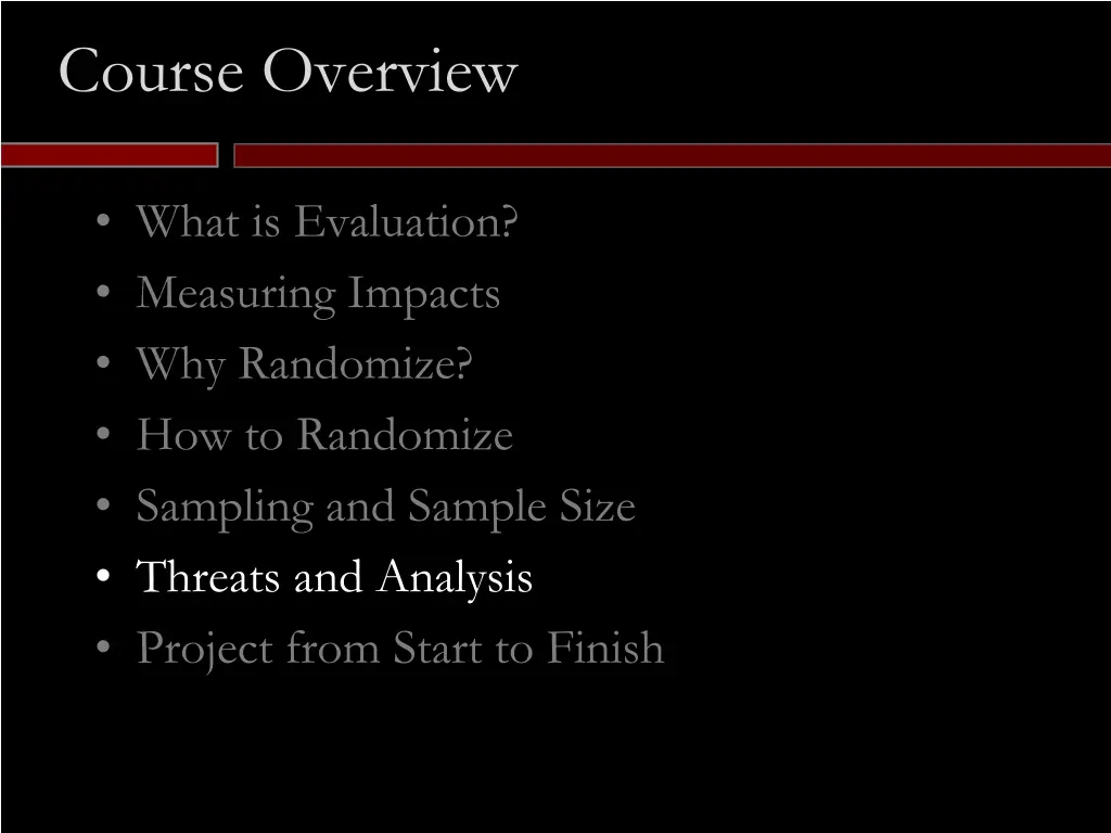 course overview 1