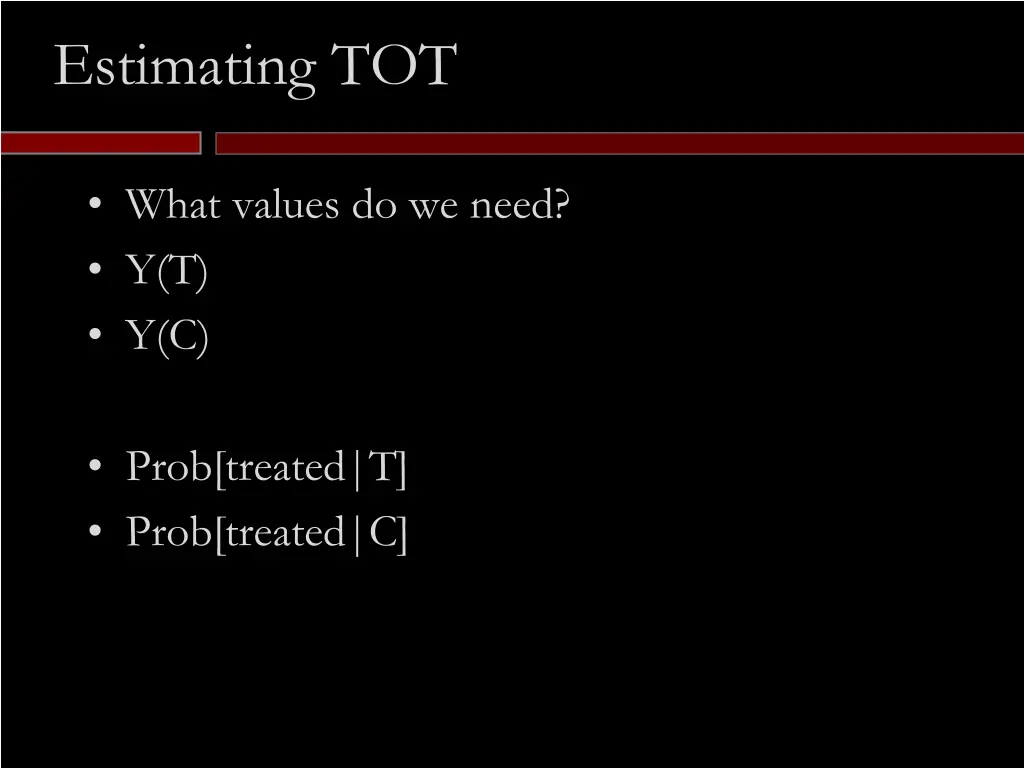 estimating tot