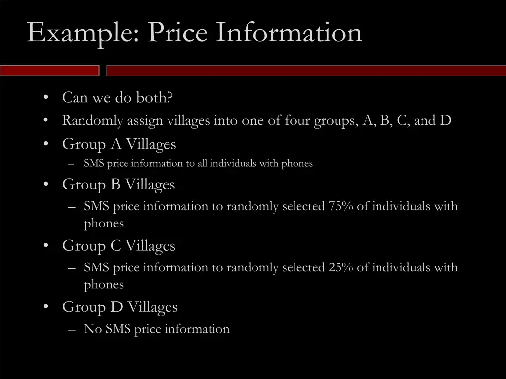 example price information 1