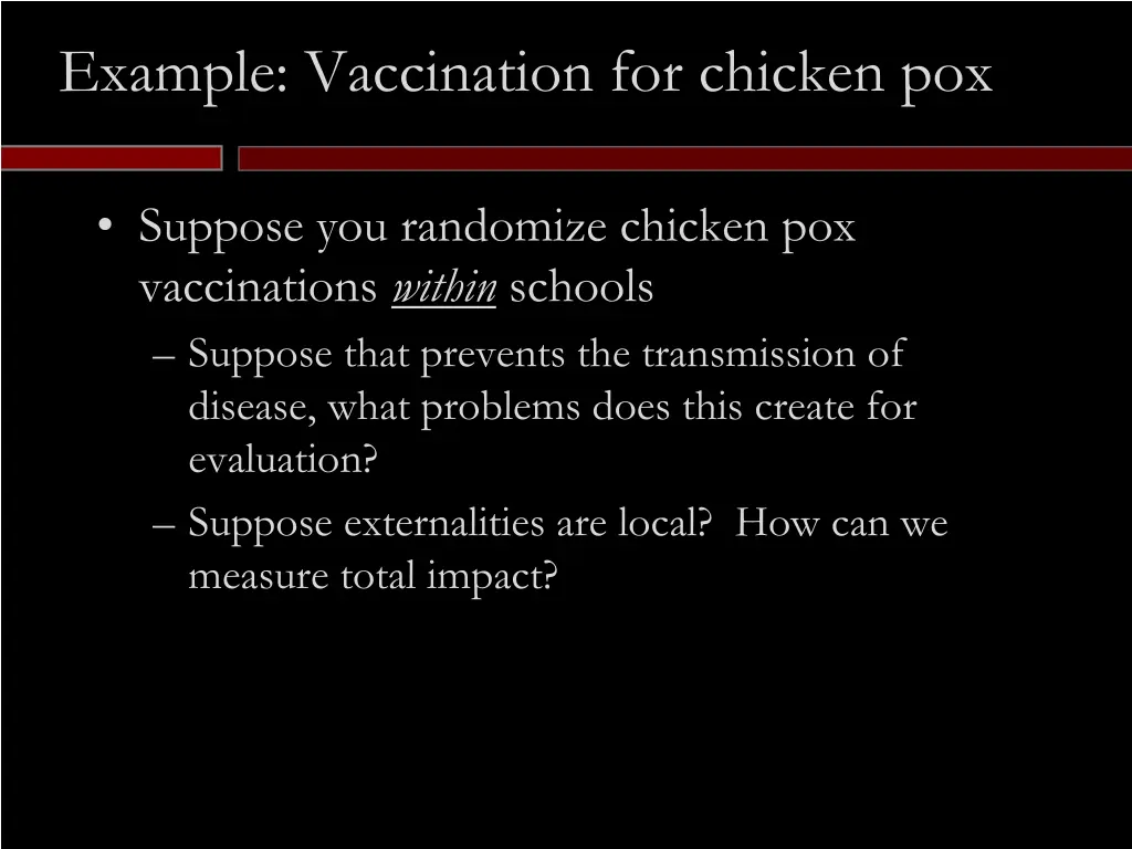 example vaccination for chicken pox