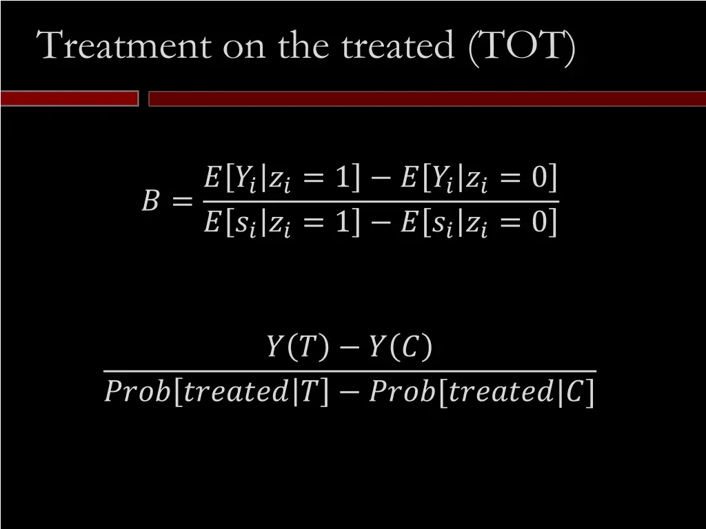 treatment on the treated tot 1