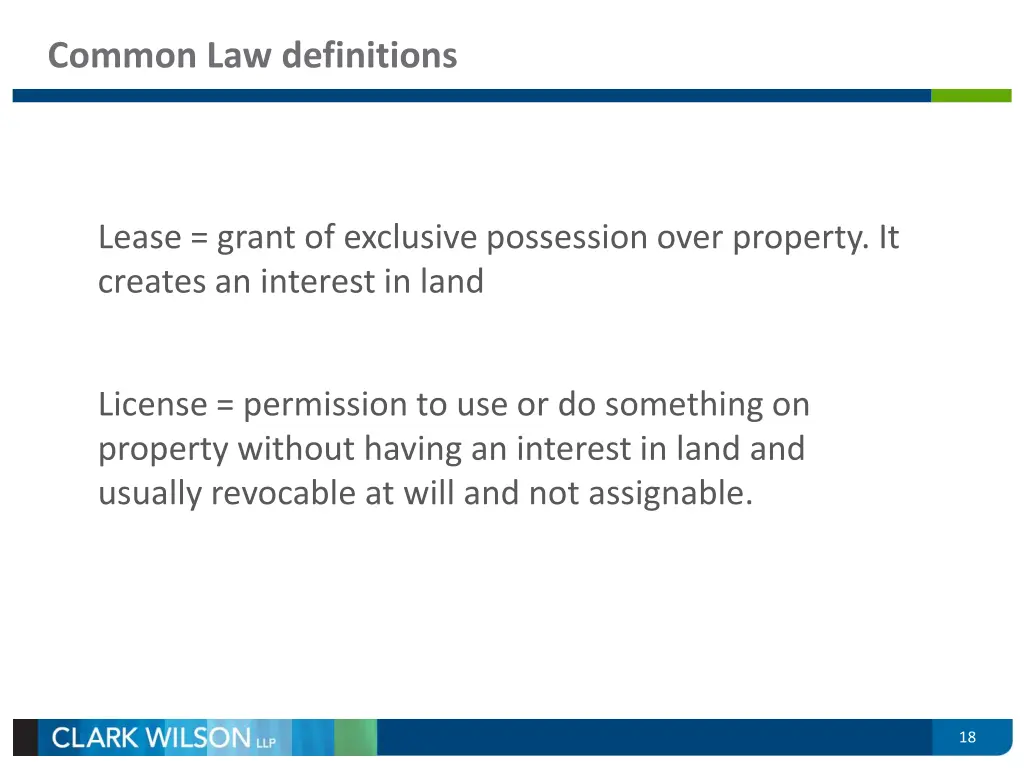 common law definitions