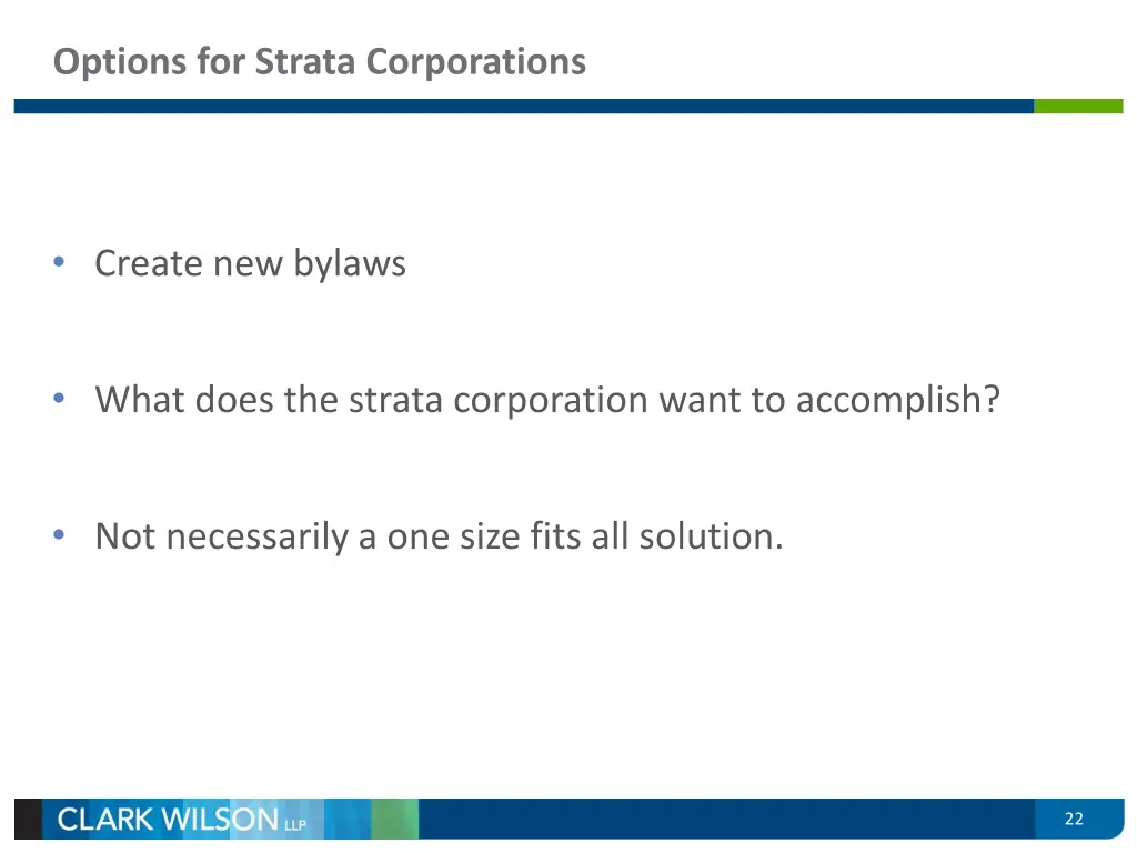 options for strata corporations 3