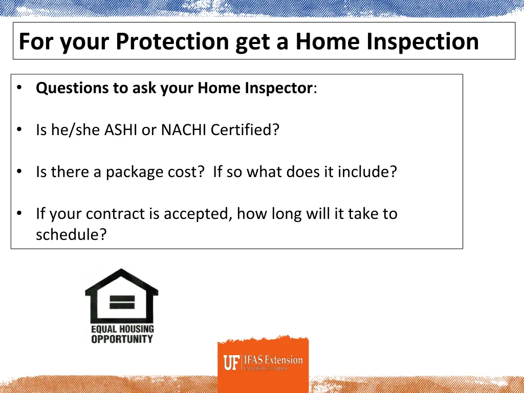 for your protection get a home inspection 1