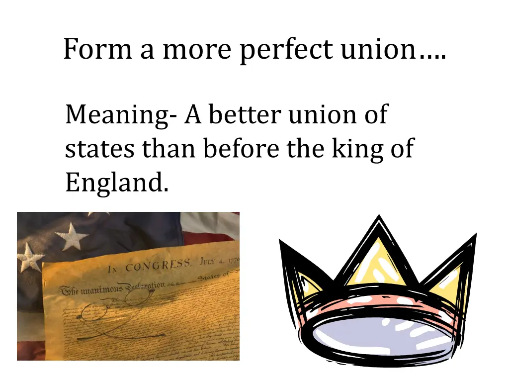 form a more perfect union