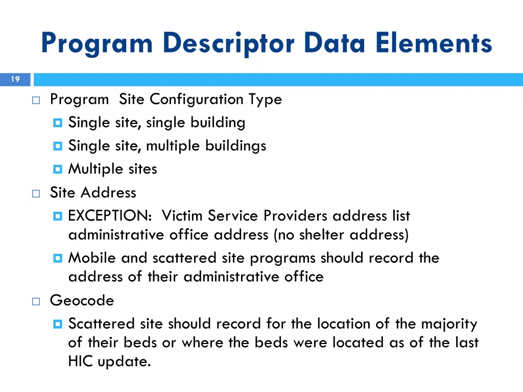 program descriptor data elements 3