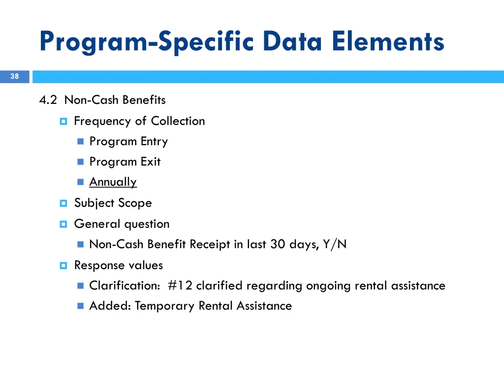 program specific data elements 2