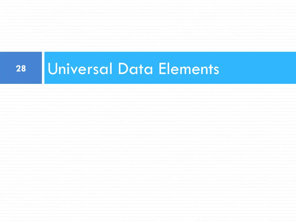 universal data elements