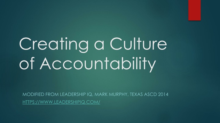 creating a culture of accountability