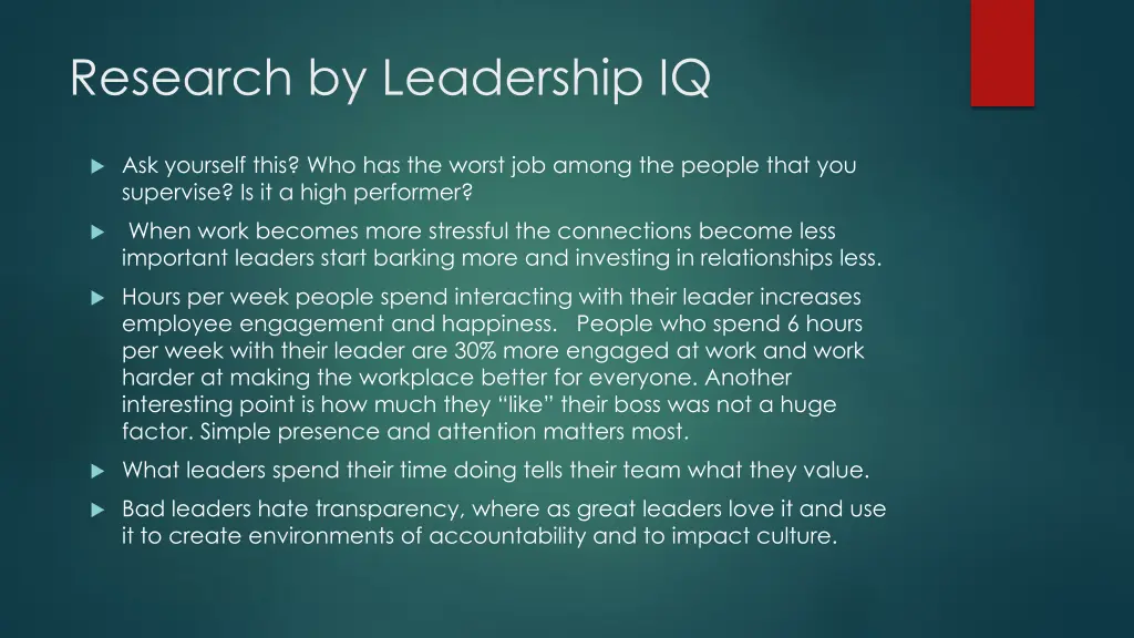 research by leadership iq