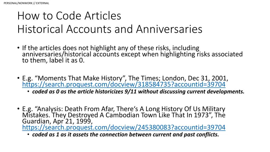 personal nonwork external how to code articles 4