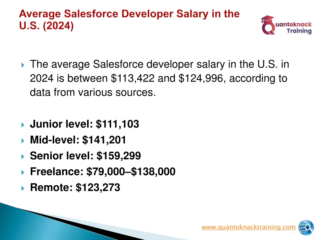 the average salesforce developer salary