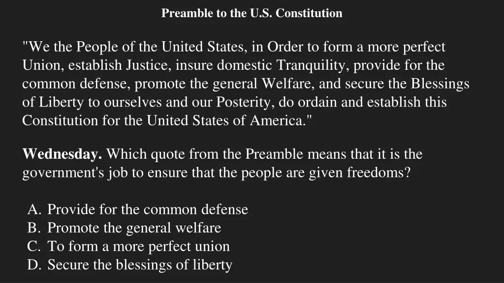 preamble to the u s constitution 1