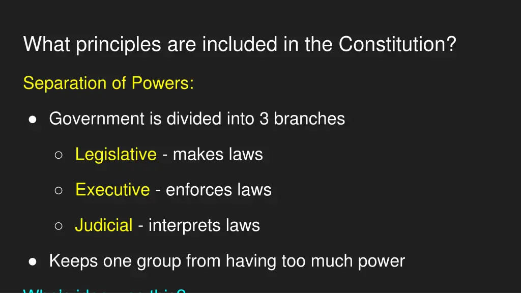 what principles are included in the constitution 3