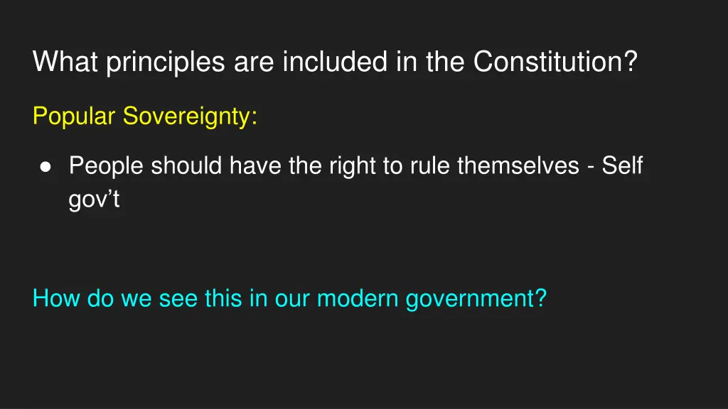 what principles are included in the constitution