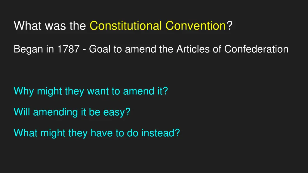 what was the constitutional convention