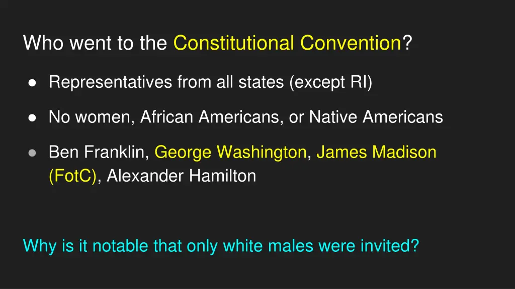 who went to the constitutional convention