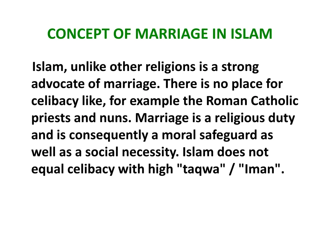 concept of marriage in islam