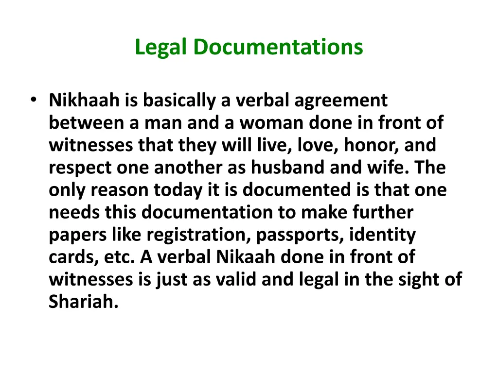 legal documentations