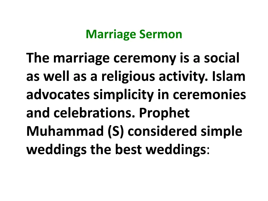 marriage sermon