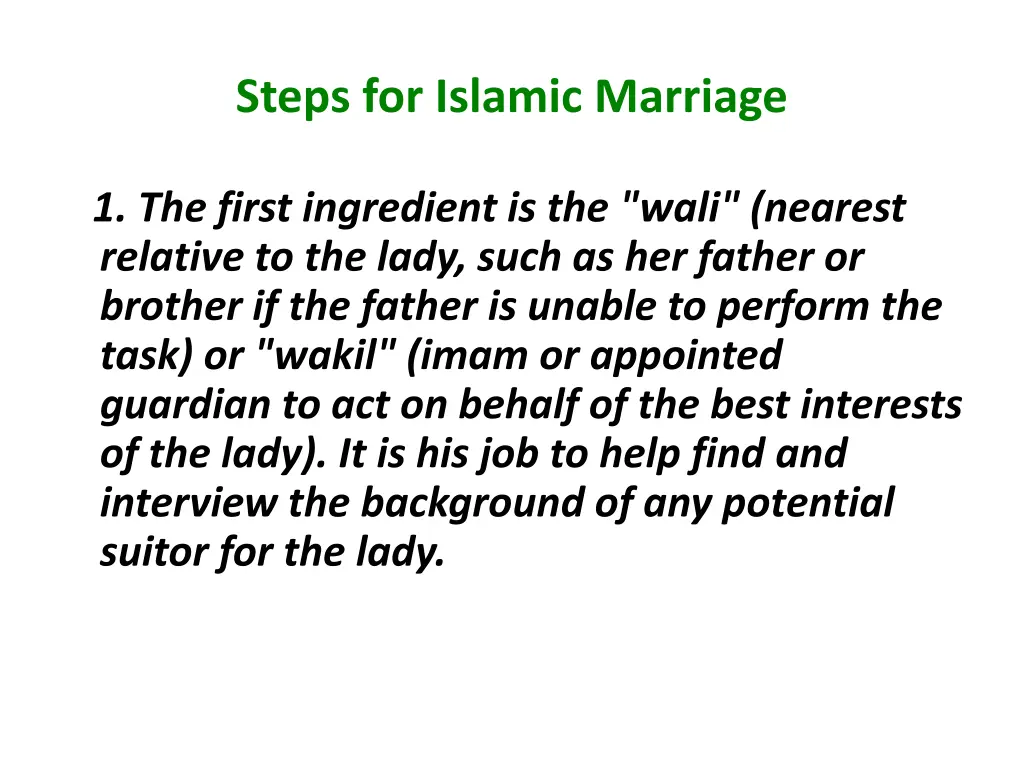 steps for islamic marriage