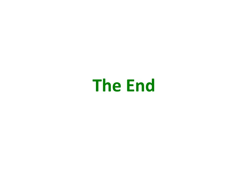 the end