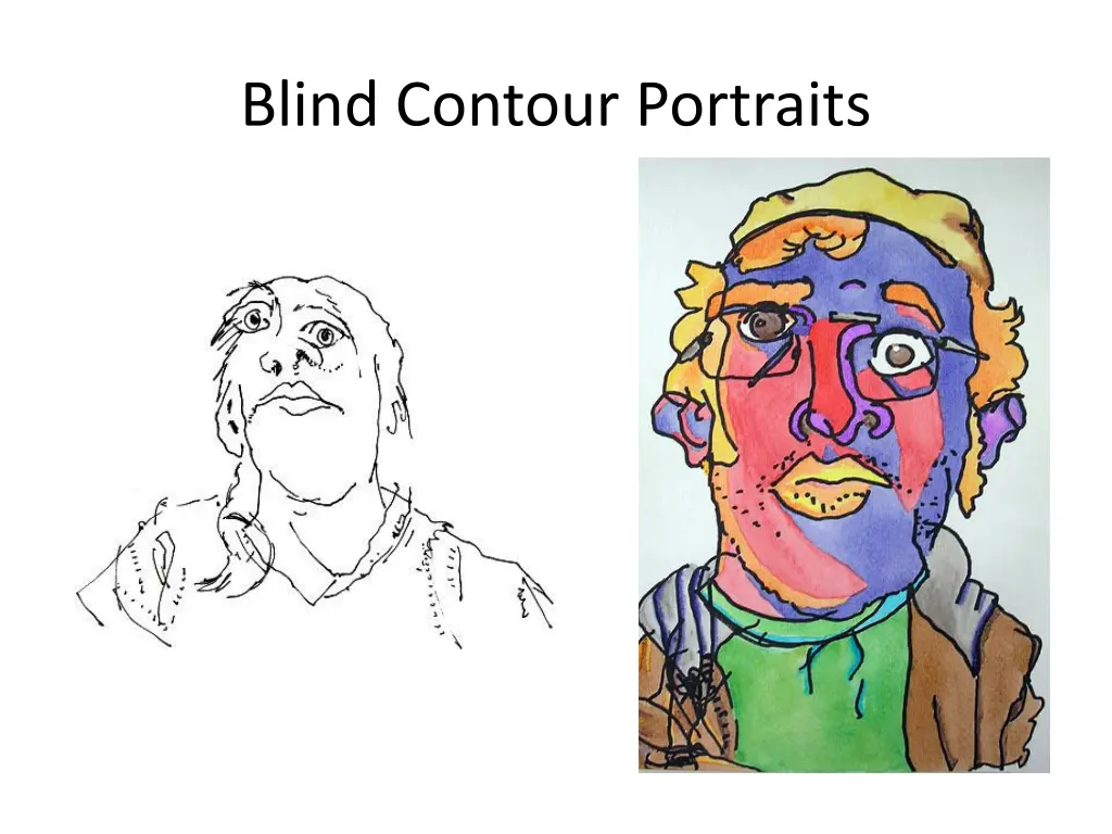 blind contour portraits