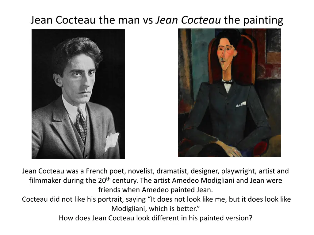 jean cocteau the man vs jean cocteau the painting