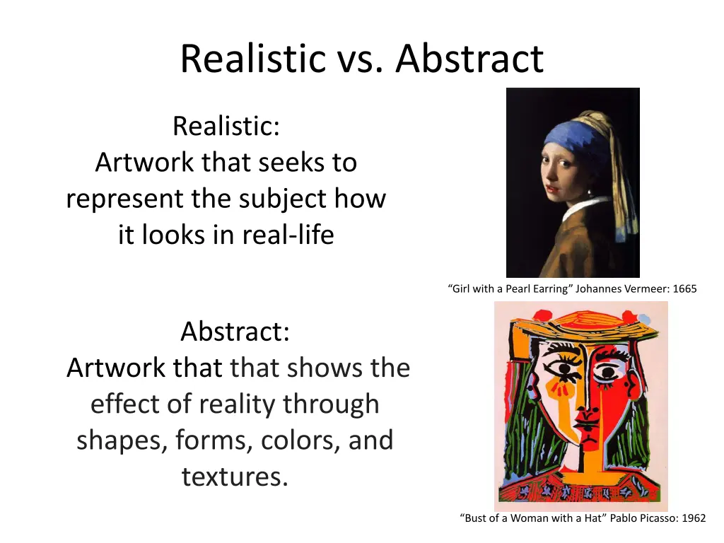 realistic vs abstract