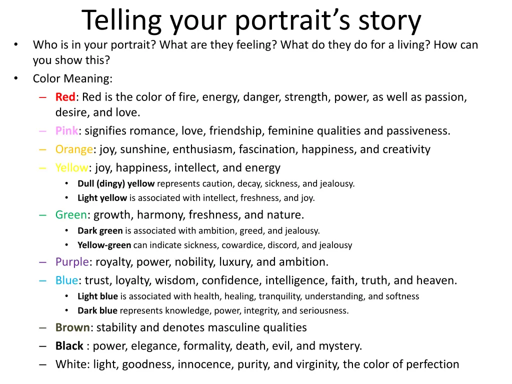 telling your portrait s story who is in your