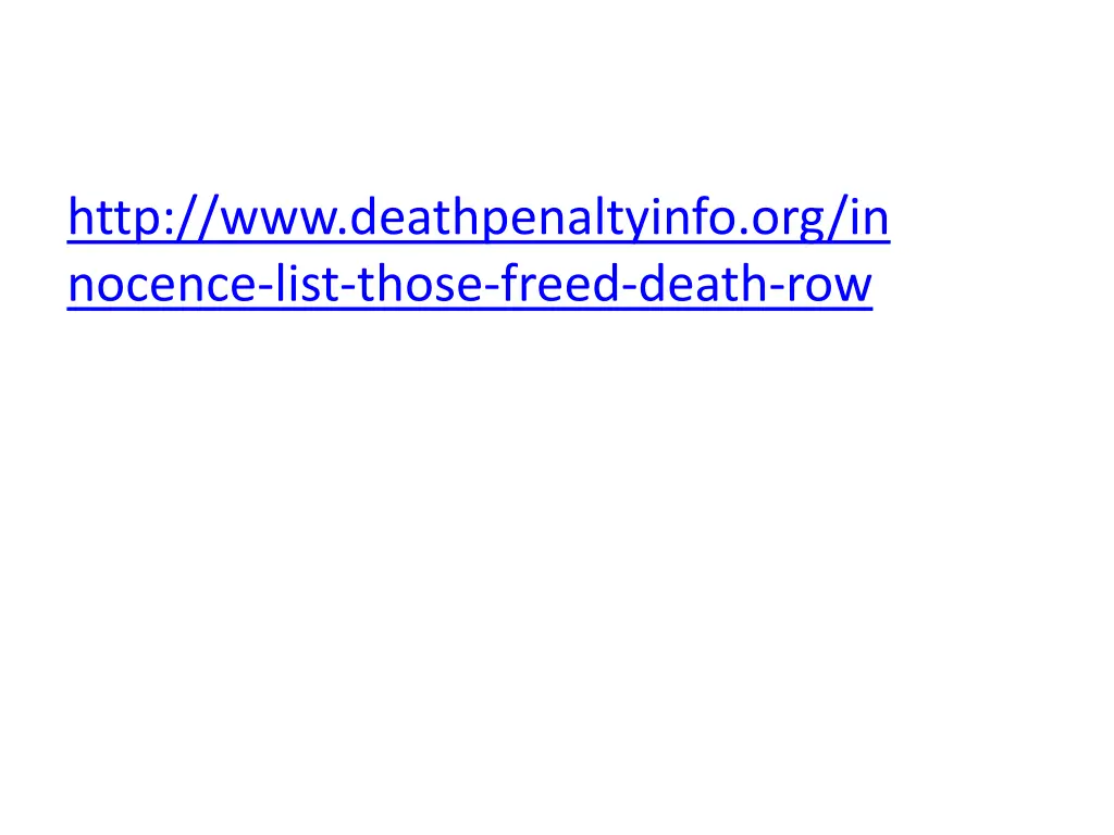 http www deathpenaltyinfo org in nocence list