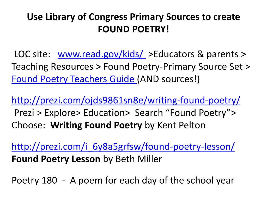 use library of congress primary sources to create