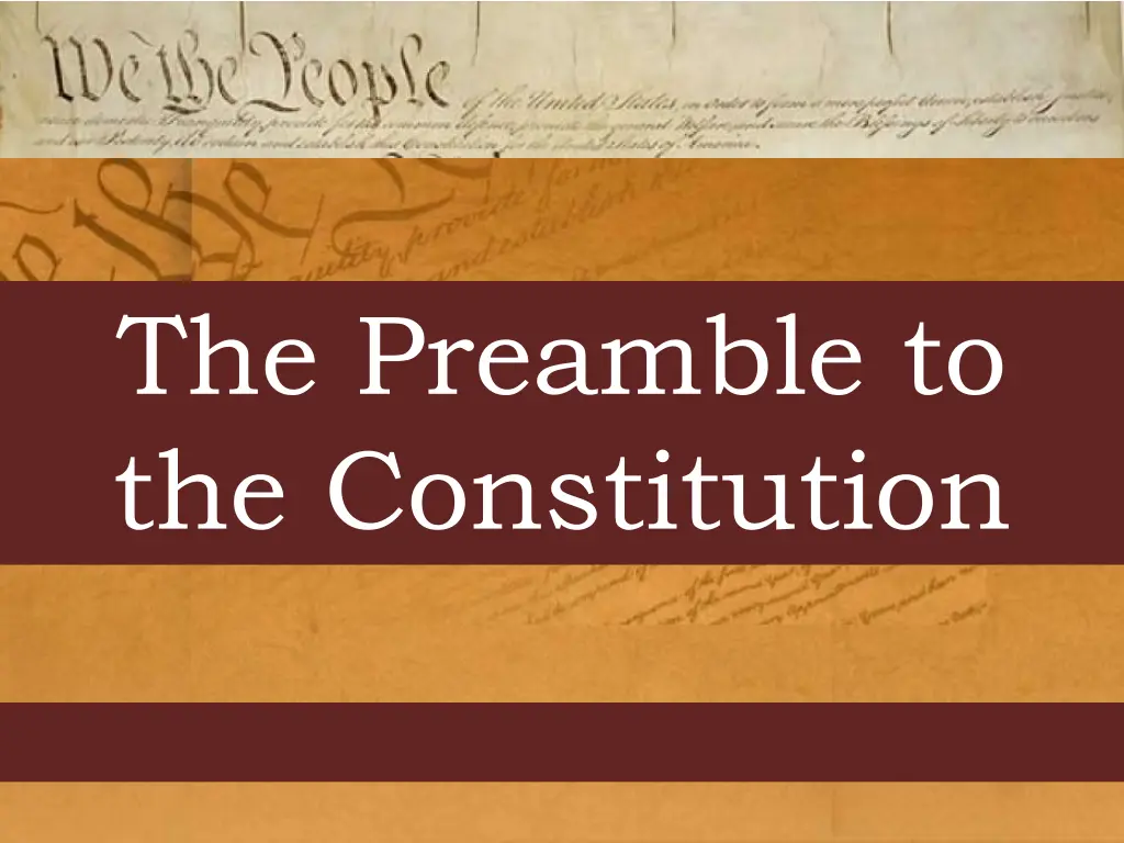 the preamble to the constitution