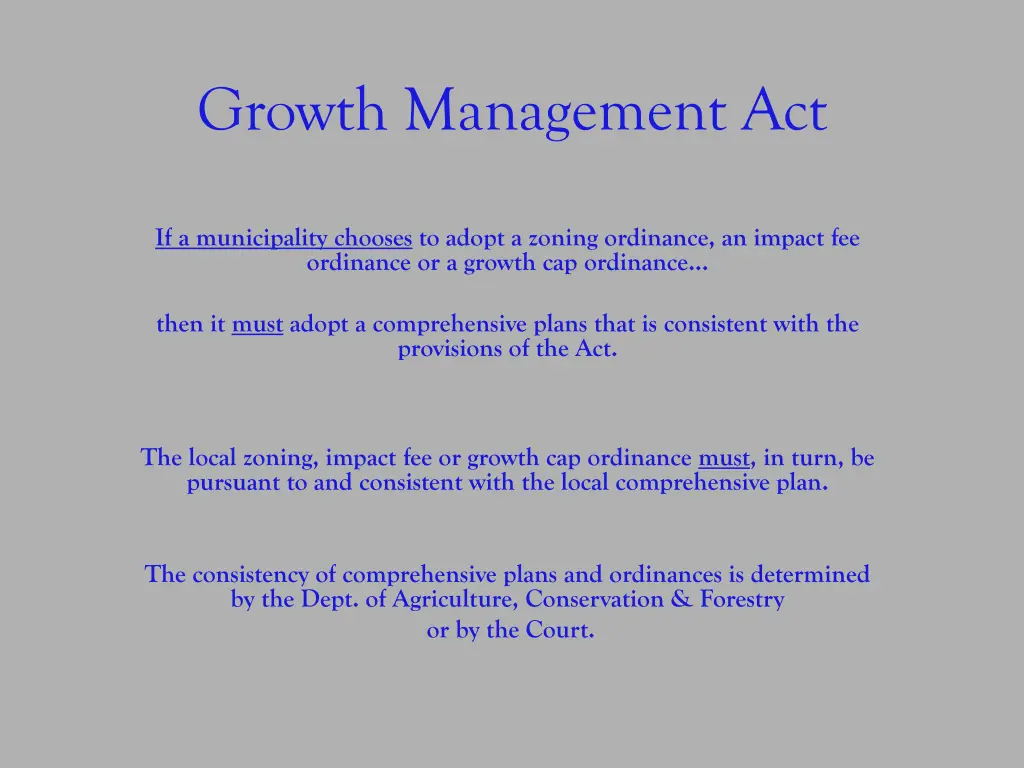 growth management act