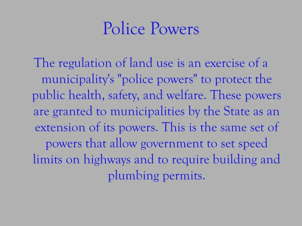 police powers