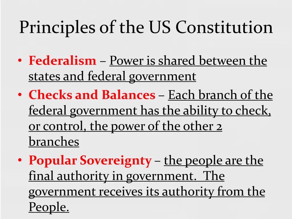 principles of the us constitution