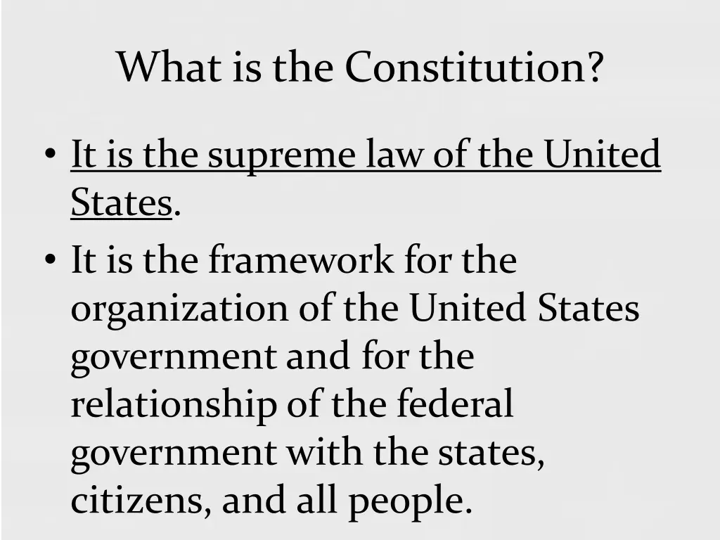 what is the constitution