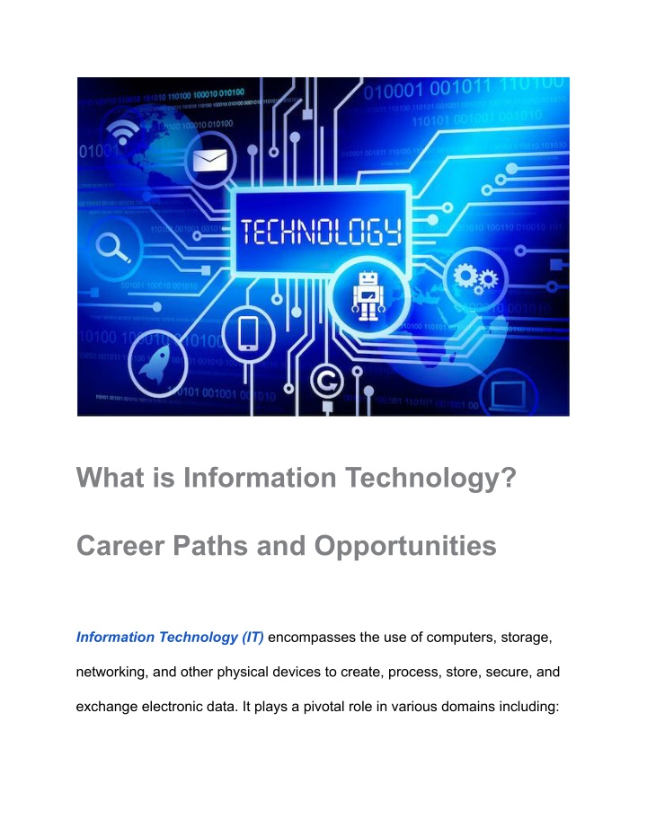 what is information technology