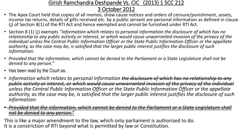 girish ramchandra deshpande vs cic 2013