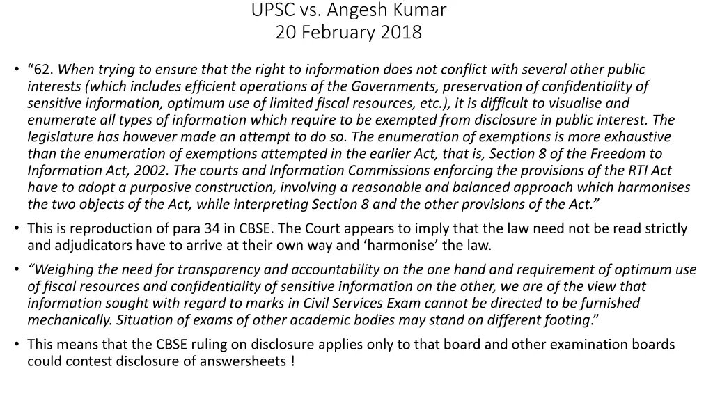 upsc vs angesh kumar 20 february 2018